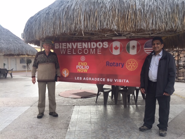 Welcome banner sign at Caborca, Mexico