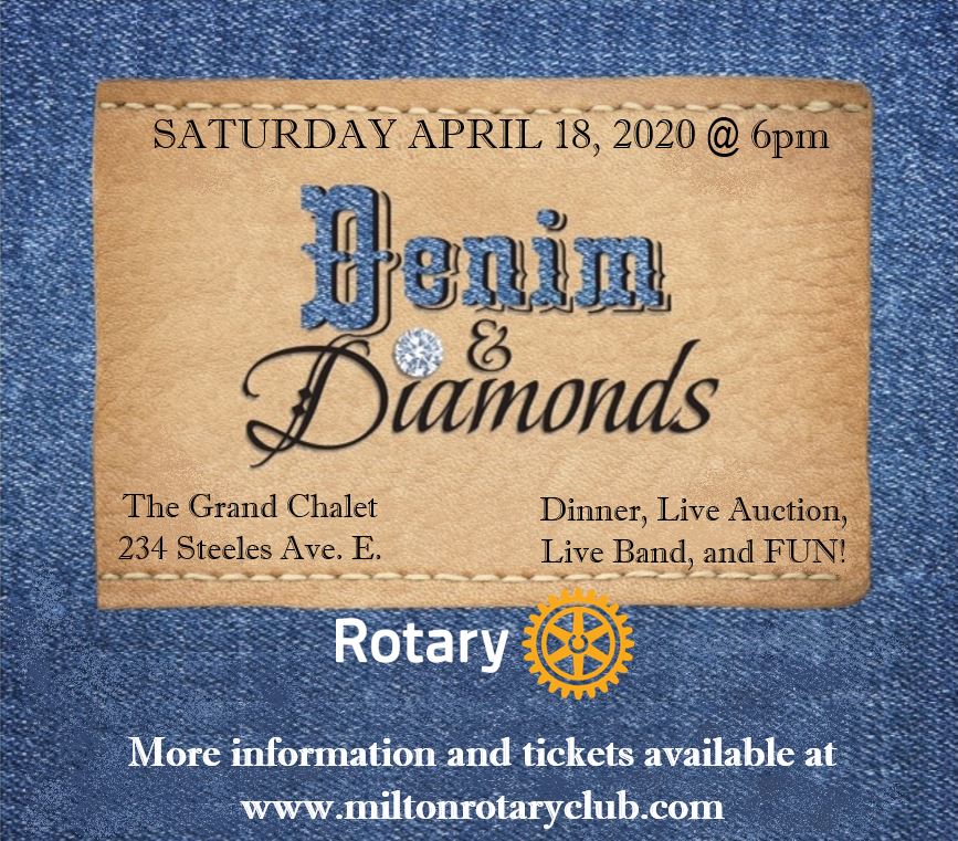 Denim and Diamonds Dance is Coming Soon Rotary Club of Milton