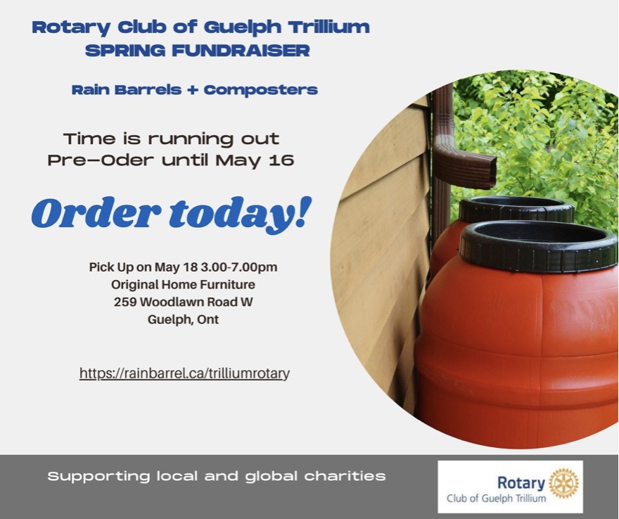 Rain Barrel & Composter fundraiser Rotary Club of Guelph