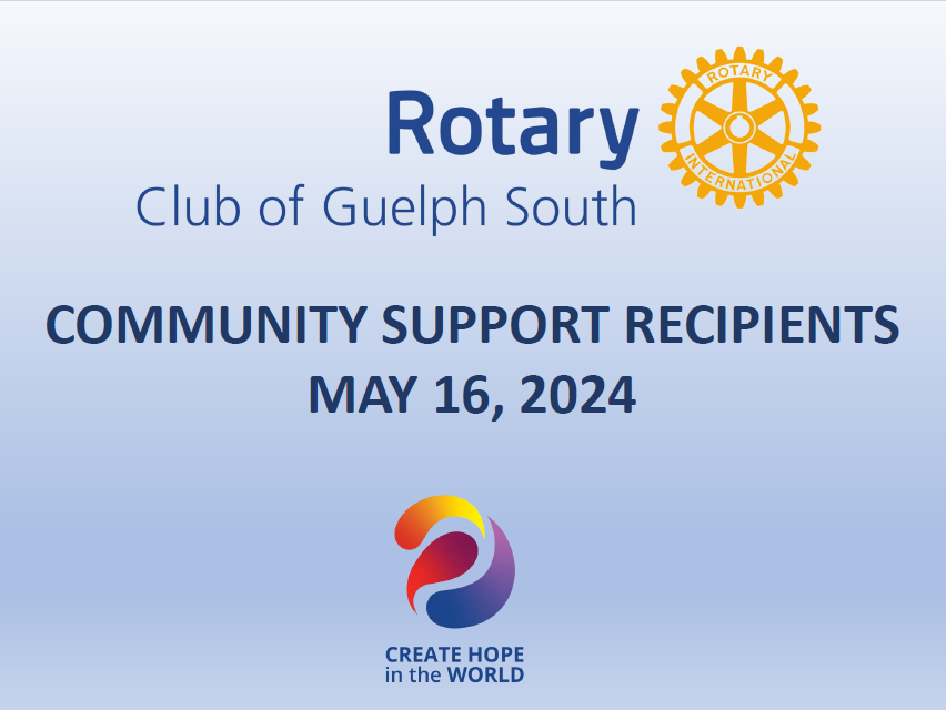 Spring 2024 Donations Rotary Club of Guelph South