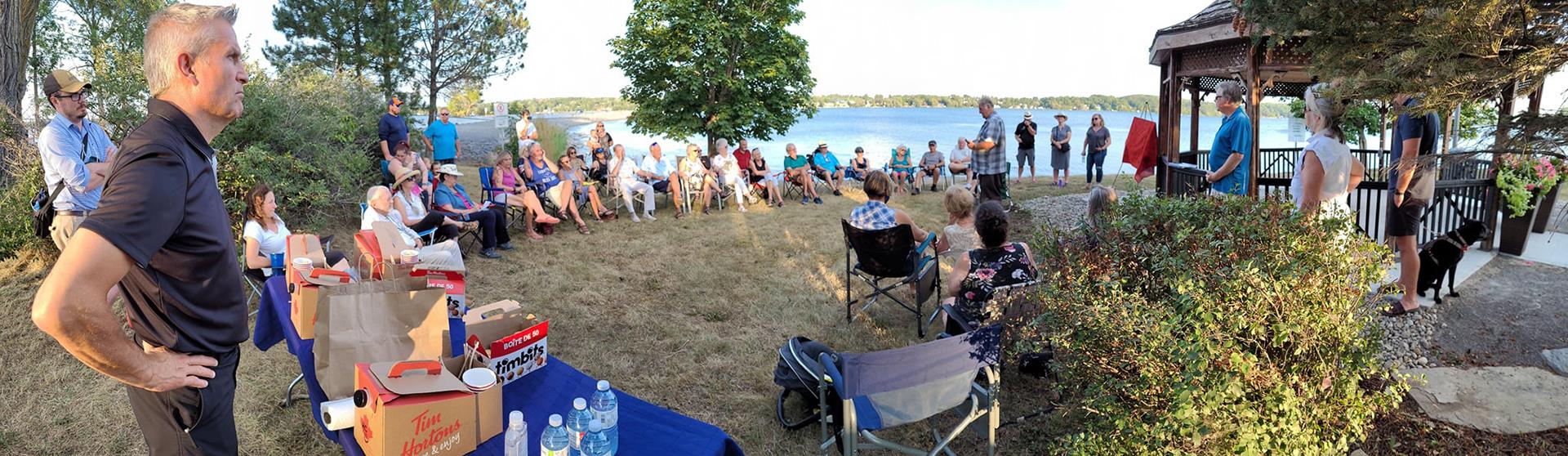 Gazebo Dedication to Rotary President Bob Ash