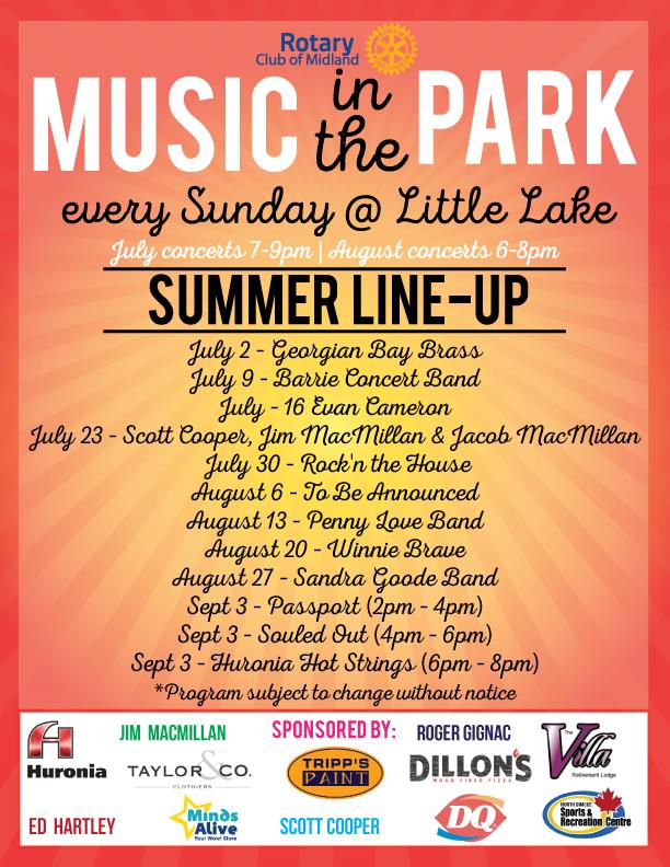 Music in the Park Rotary Club of Midland