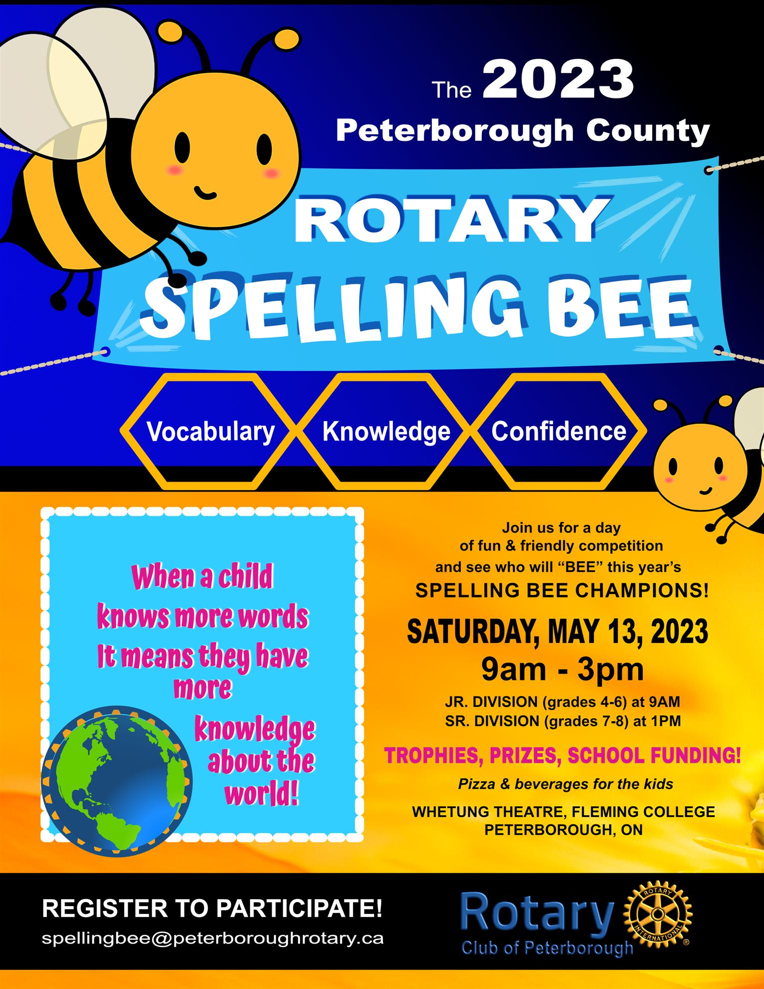 2023 Rotary Spelling Bee Rotary Club of Peterborough