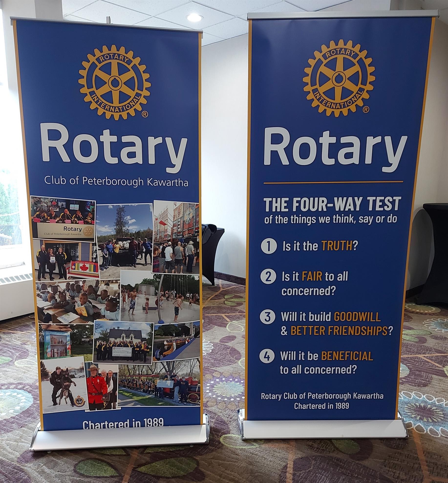 New Banners Rotary Club Of Peterborough Kawartha