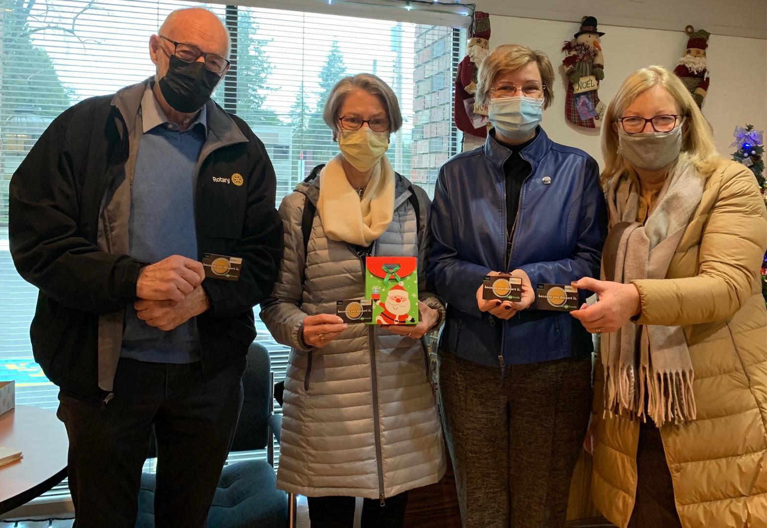 Multi-Club Save-On Cards Donation for Abbotsford Flood Victims