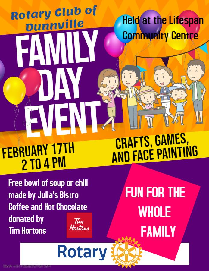 Family Day - February 17, 2020 | Rotary Club of Dunnville