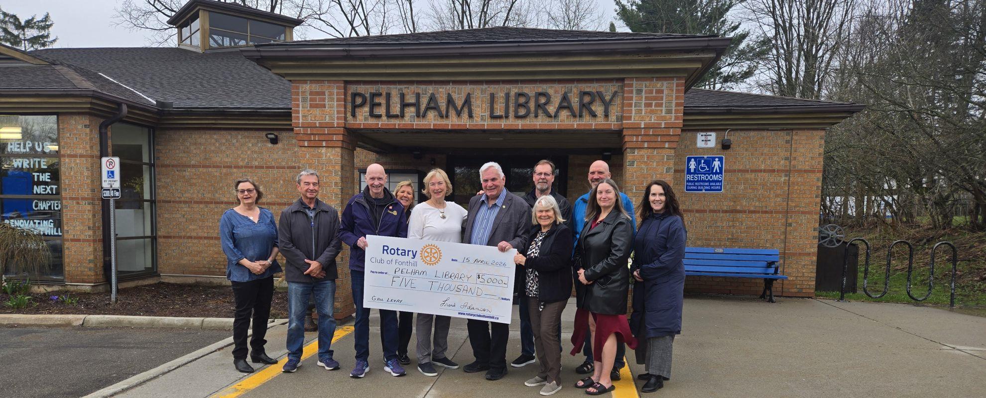 Fonthill Rotary Donates to Library Capital Campaign