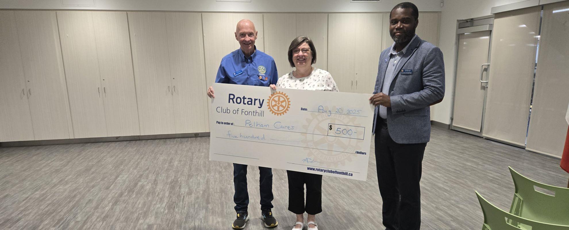 Pelham Cares Cheque Presentation