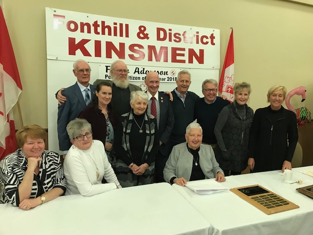 Kinsmen Citizen of the Year Frank Frank Adamson