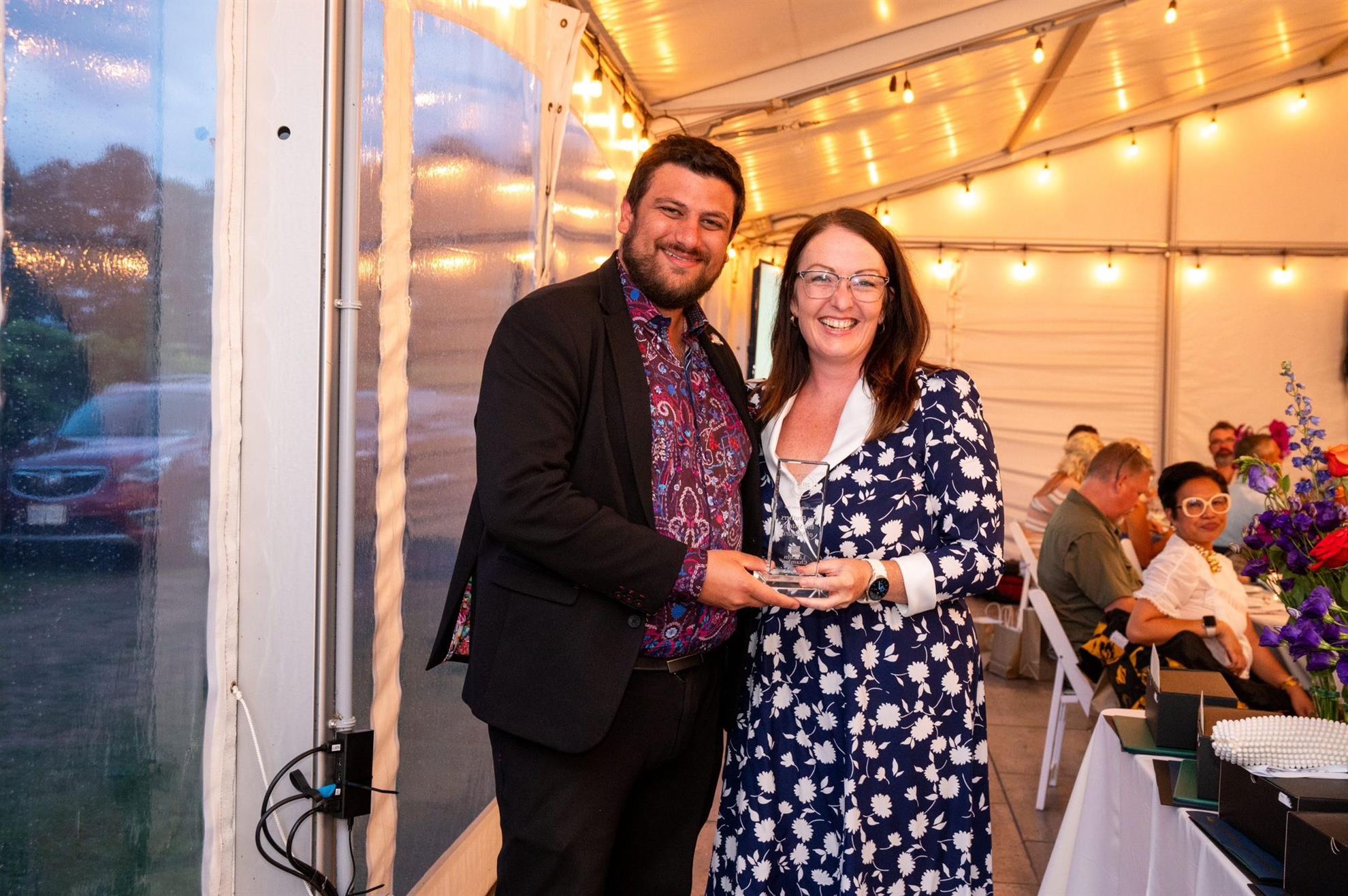 Nour Hage Accepting Young Professional of the Year Award