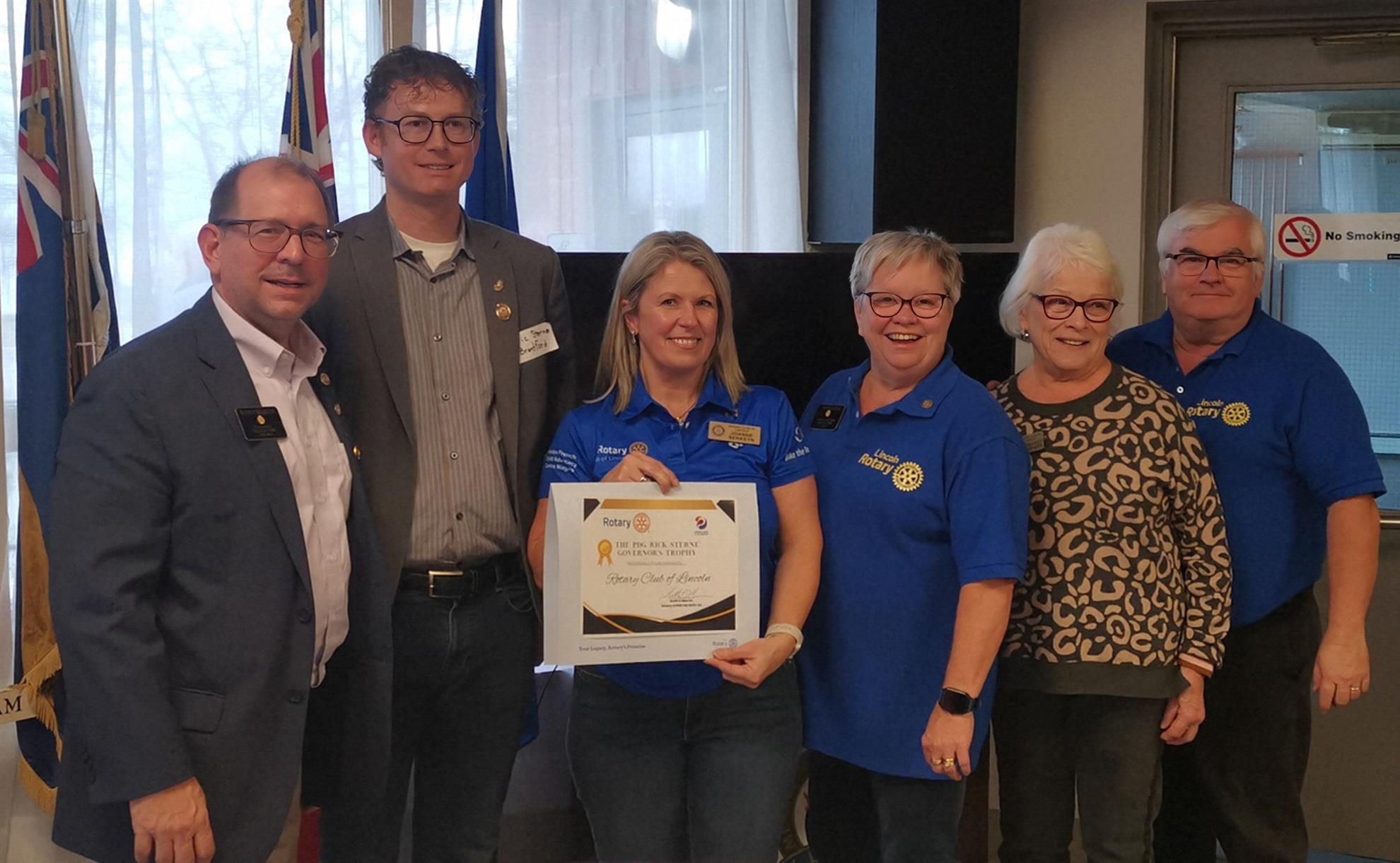 Lincoln Awarded the Rick Sterne Governor's Trophy