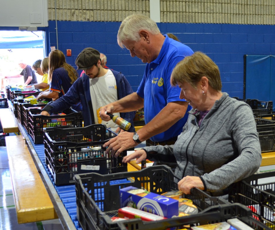 Hard at Work at the Food Drive