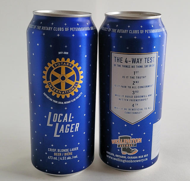 Rotary Beer Cans- Front and Back View