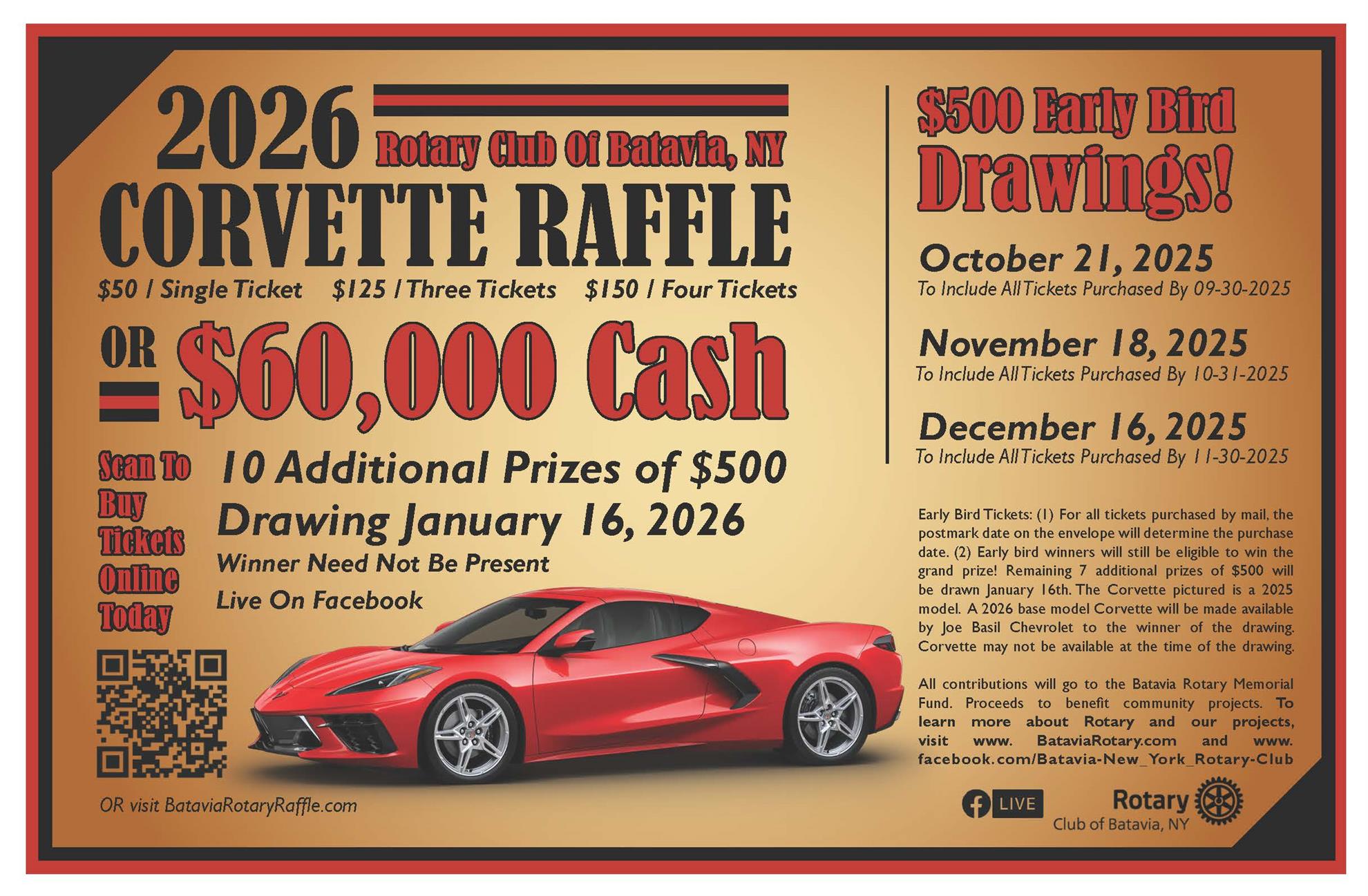 2026 Corvette Raffle | Rotary Club of Batavia