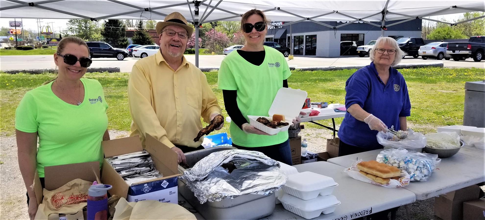 Rotarians Serving BBQComposite Photo