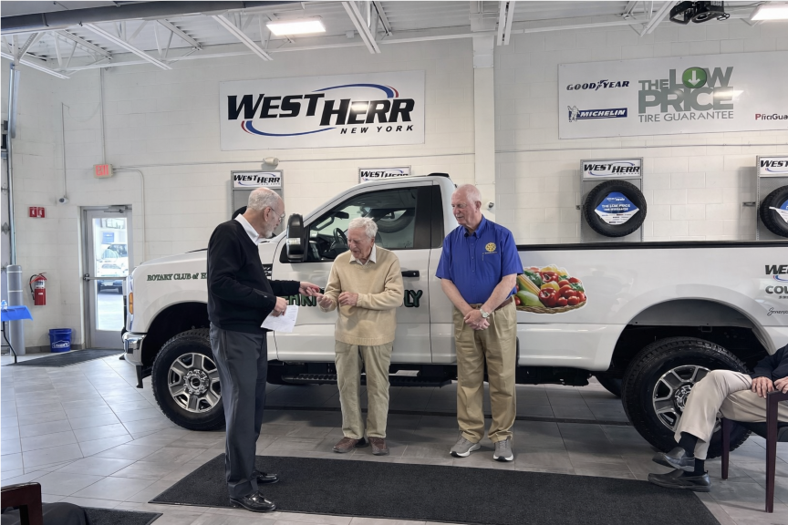 Scott Bieler Presents Keys to New Farm to Family Truck