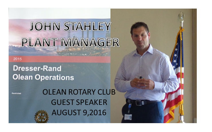 Olean Dresser Rand Plant Manager John Stayley Speaks To The Club
