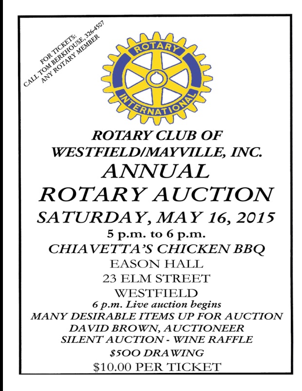 Annual Auction! Rotary Club of WestfieldMayville