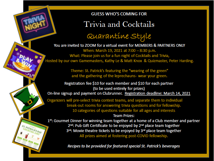 Trivia & Cocktails Rotary Club of Calgary Heritage Park