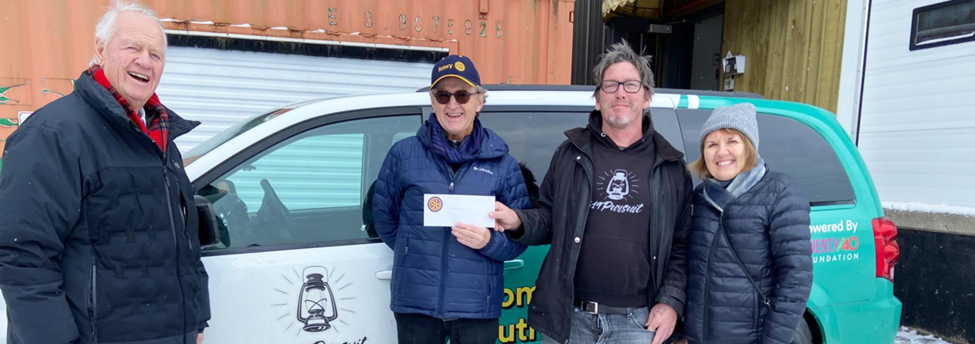 December 2024, Local Community Services presents $4,000.00 to 519 Pursuit for outreach programs.