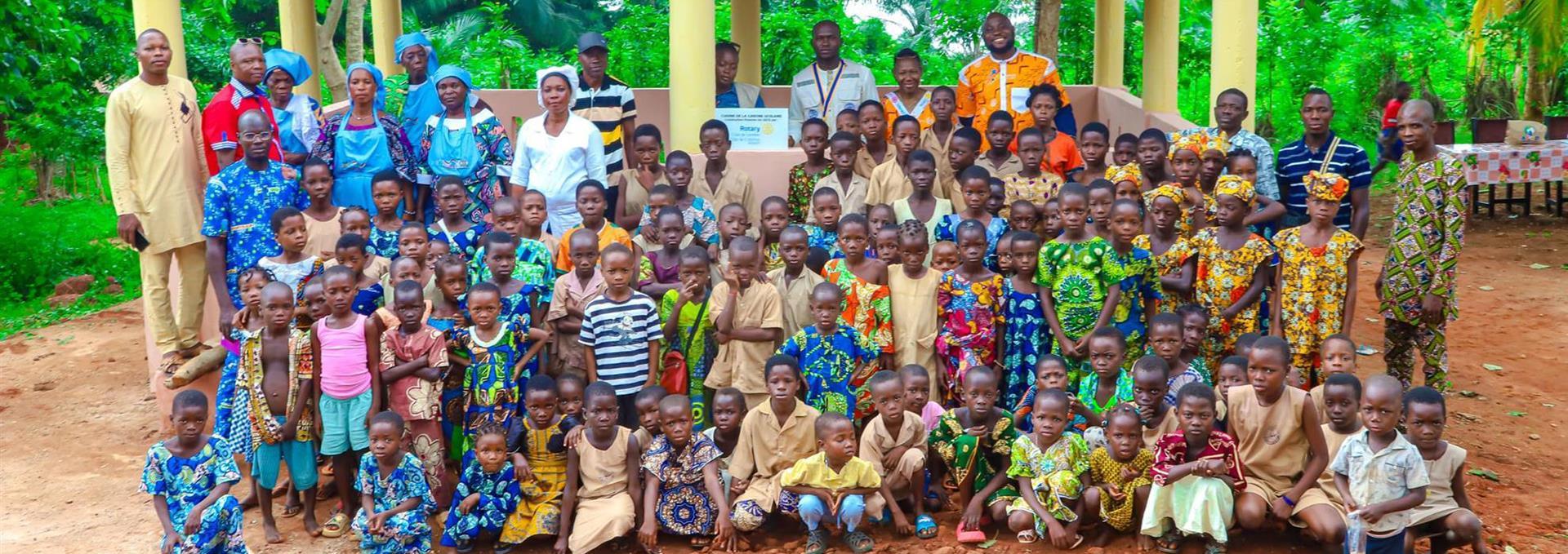 Spring 2025 Club assists partner Rotary Club in Benin construct a new canteen/kitchen at school.