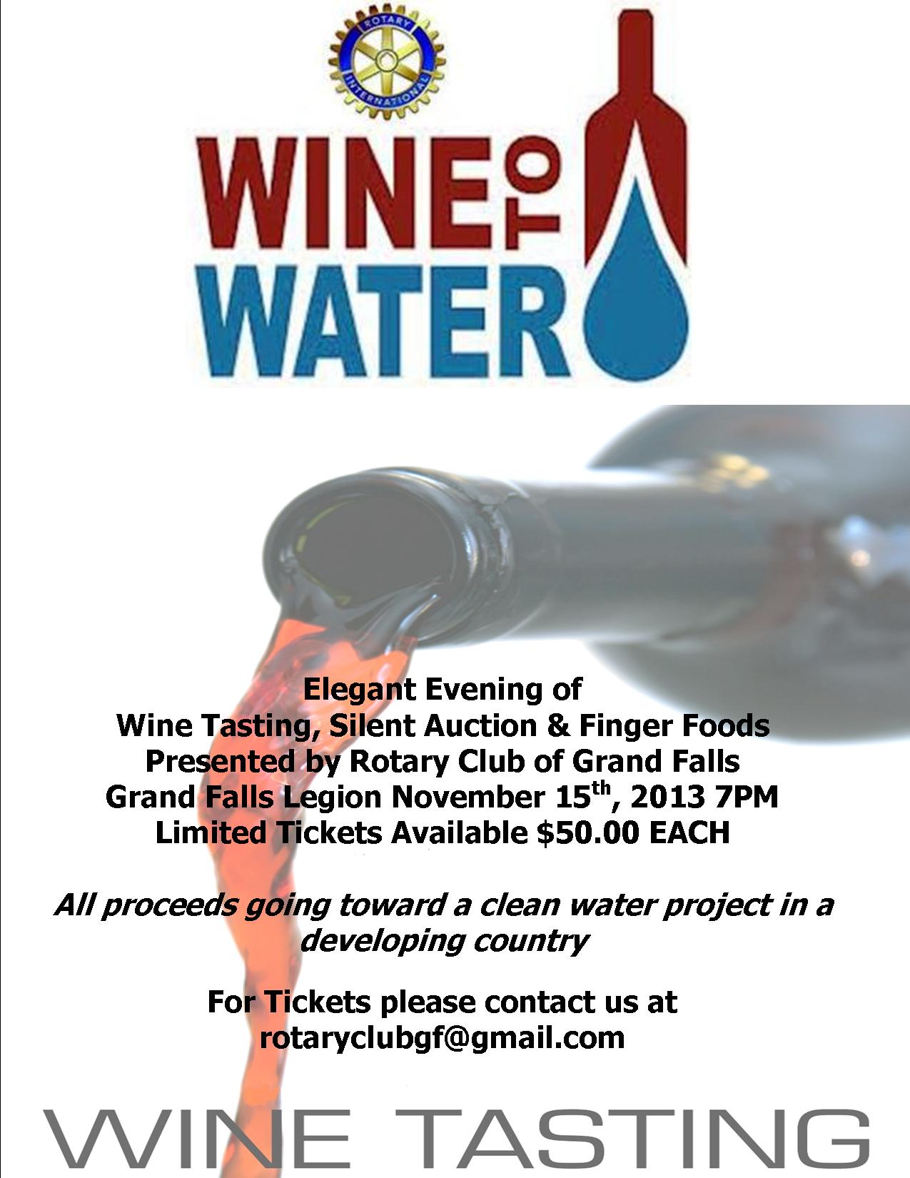 Wine to Water Rotary Club of Exploits
