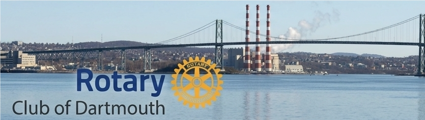 Rotary Club of Dartmouth header, it also shows the MacDonald bridge and the iconic power generating plant on Windmill road 