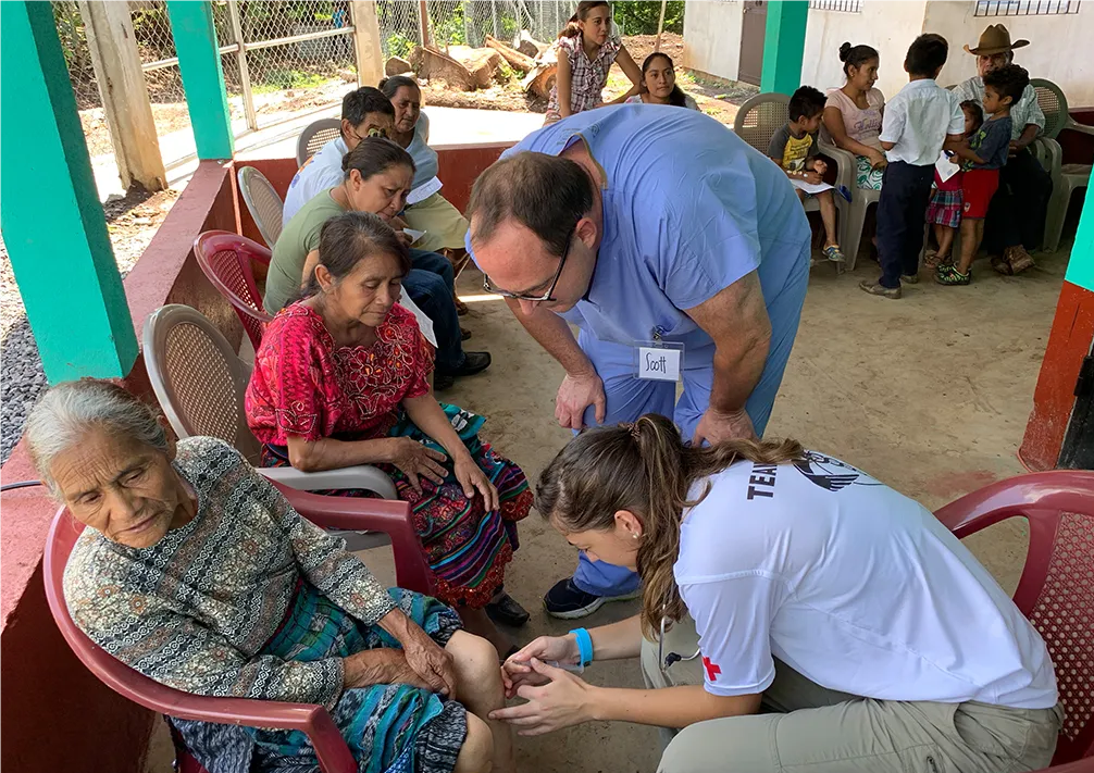 Treating patients in Guatemala