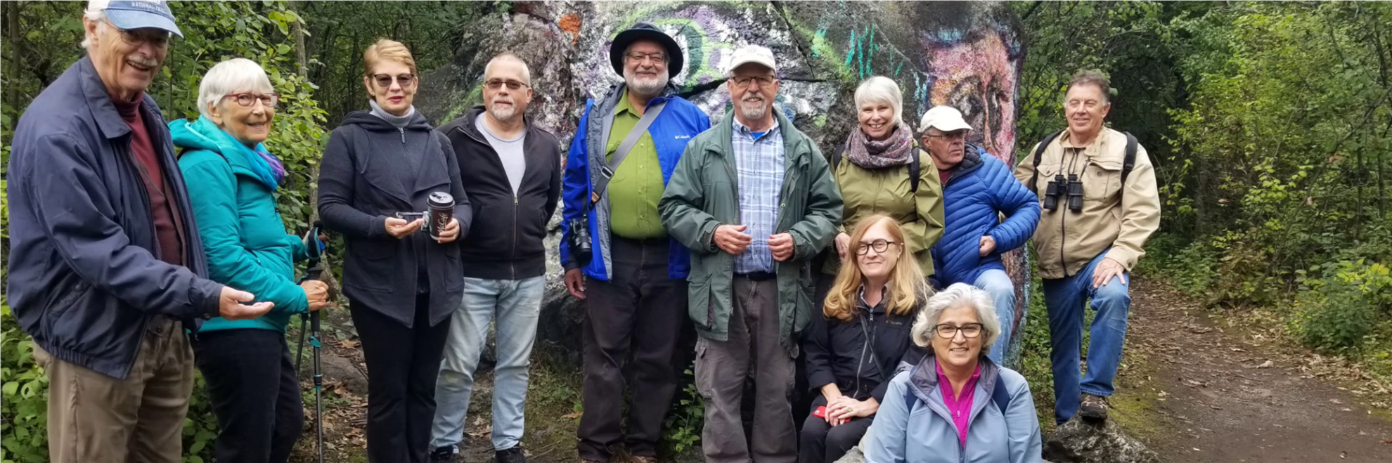 RCWO Members embarking on a nature walk, Mud Lake