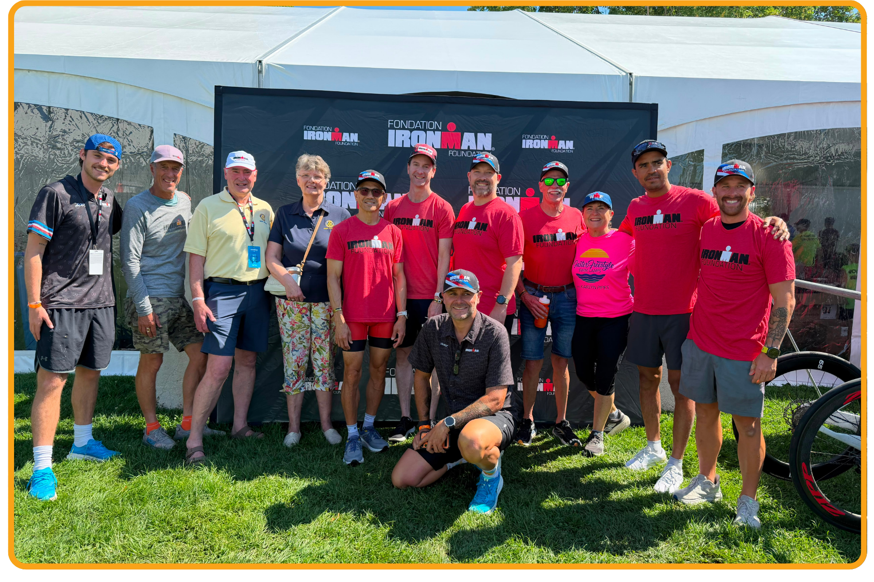 Bachir Bastien, Ania Jasiak, and Dave Morton at the IRONMAN Foundation athlete gathering