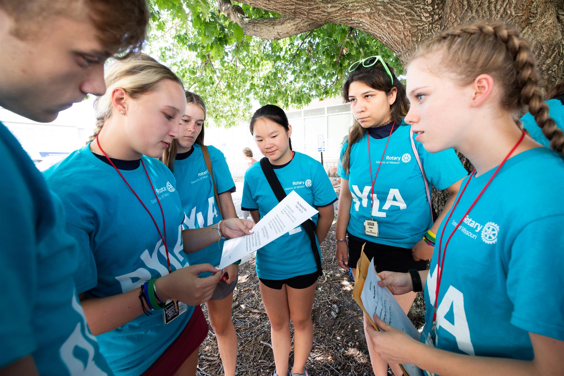 High school students participate in the Missouri Multidistrict RYLA Academy.