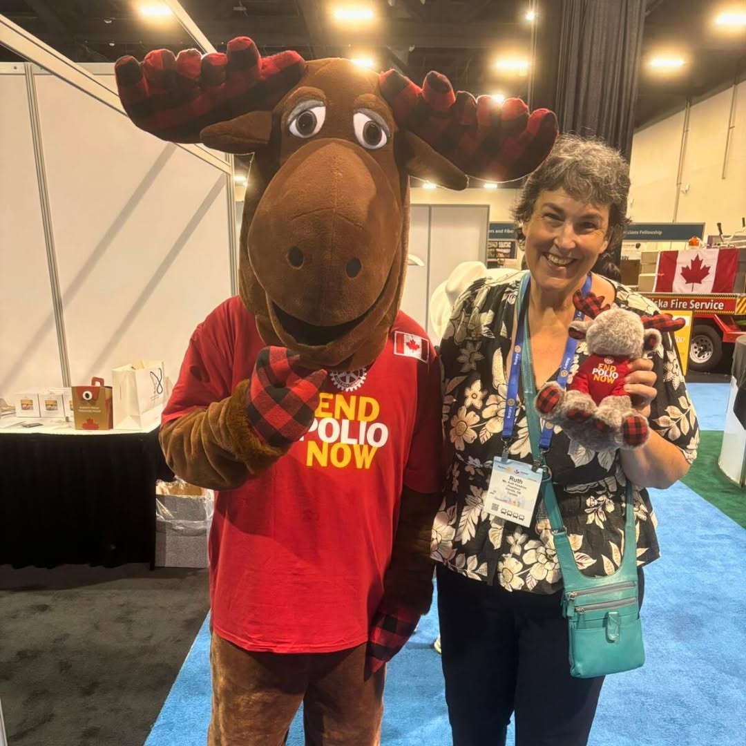 Ruth Hawkins with Rotary Club of Kanata members
