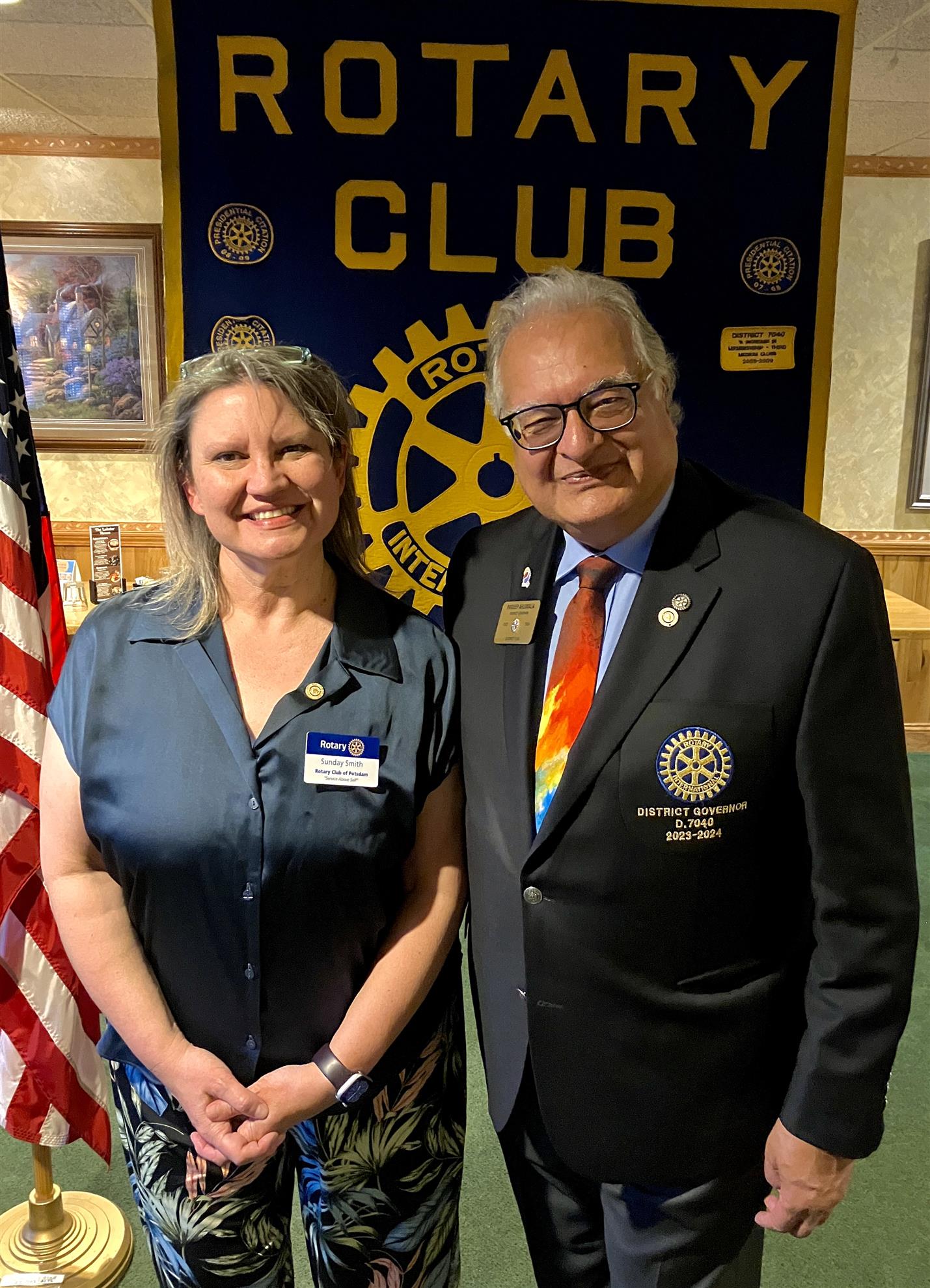 Sunday Smith Recognized as Paul Harris Fellow by Potsdam Rotary Club