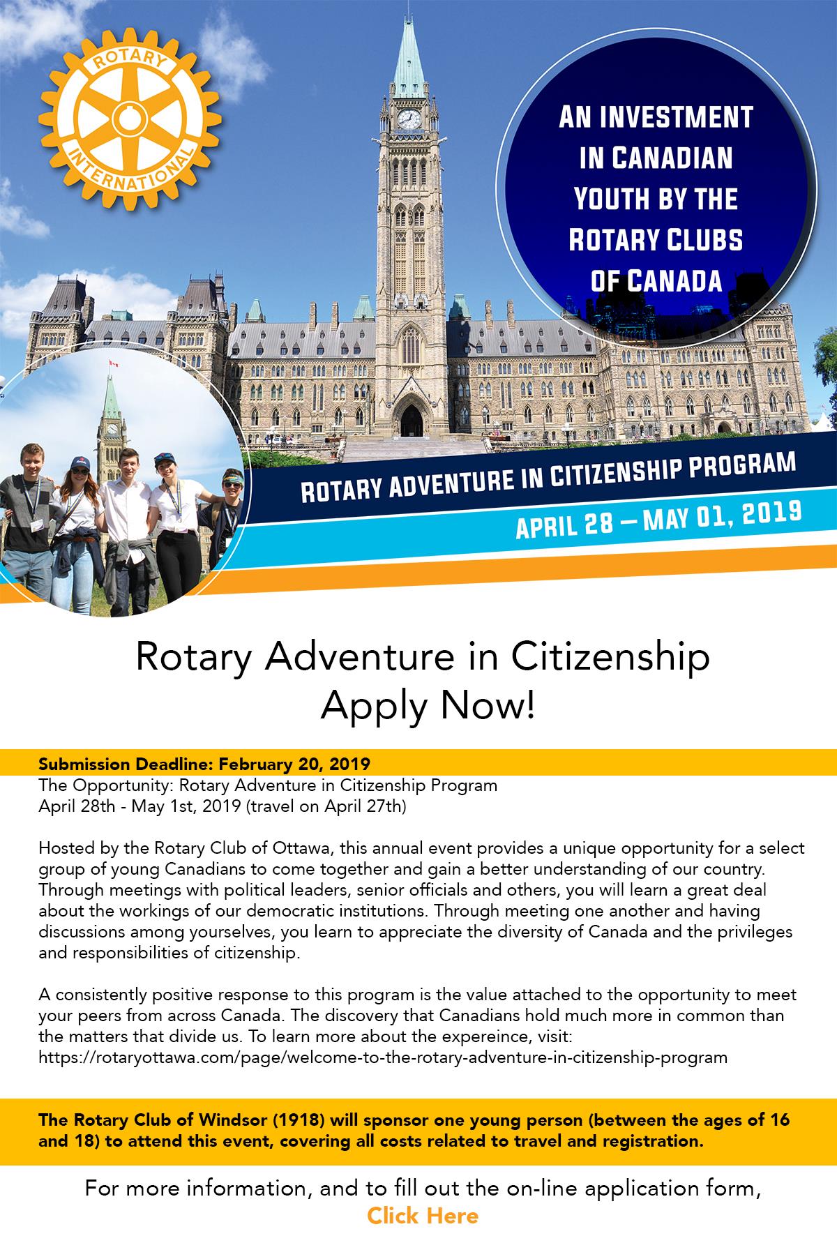 Welcome to Canada!!  Rotary Club of Ottawa-Ontario