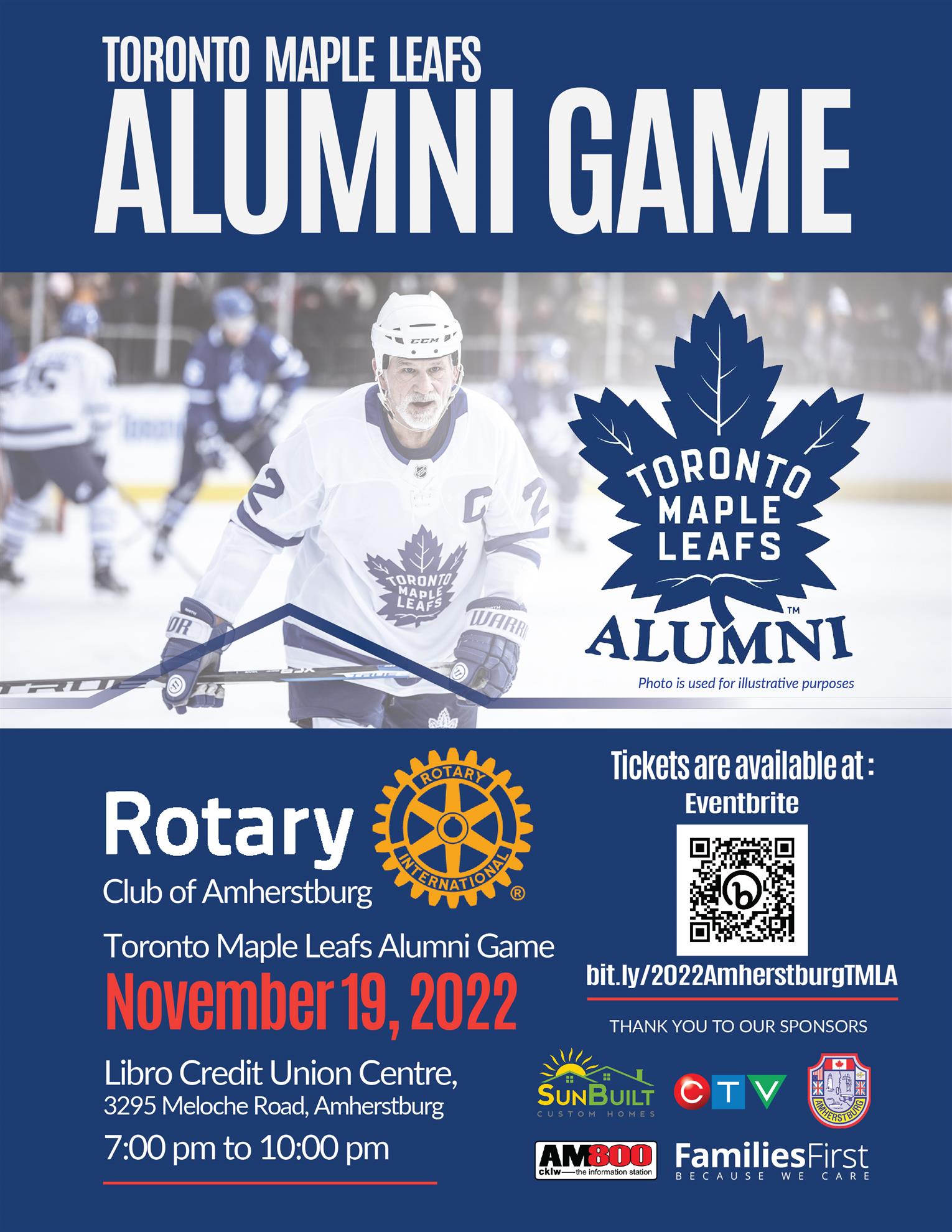 Toronto Maple Leaf Alumni Game Rotary Club of Amherstburg