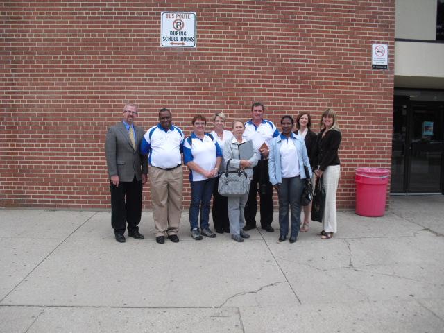 Teachers from South Africa At L.D.S.S. pictured with Principal, Mike Hawkins