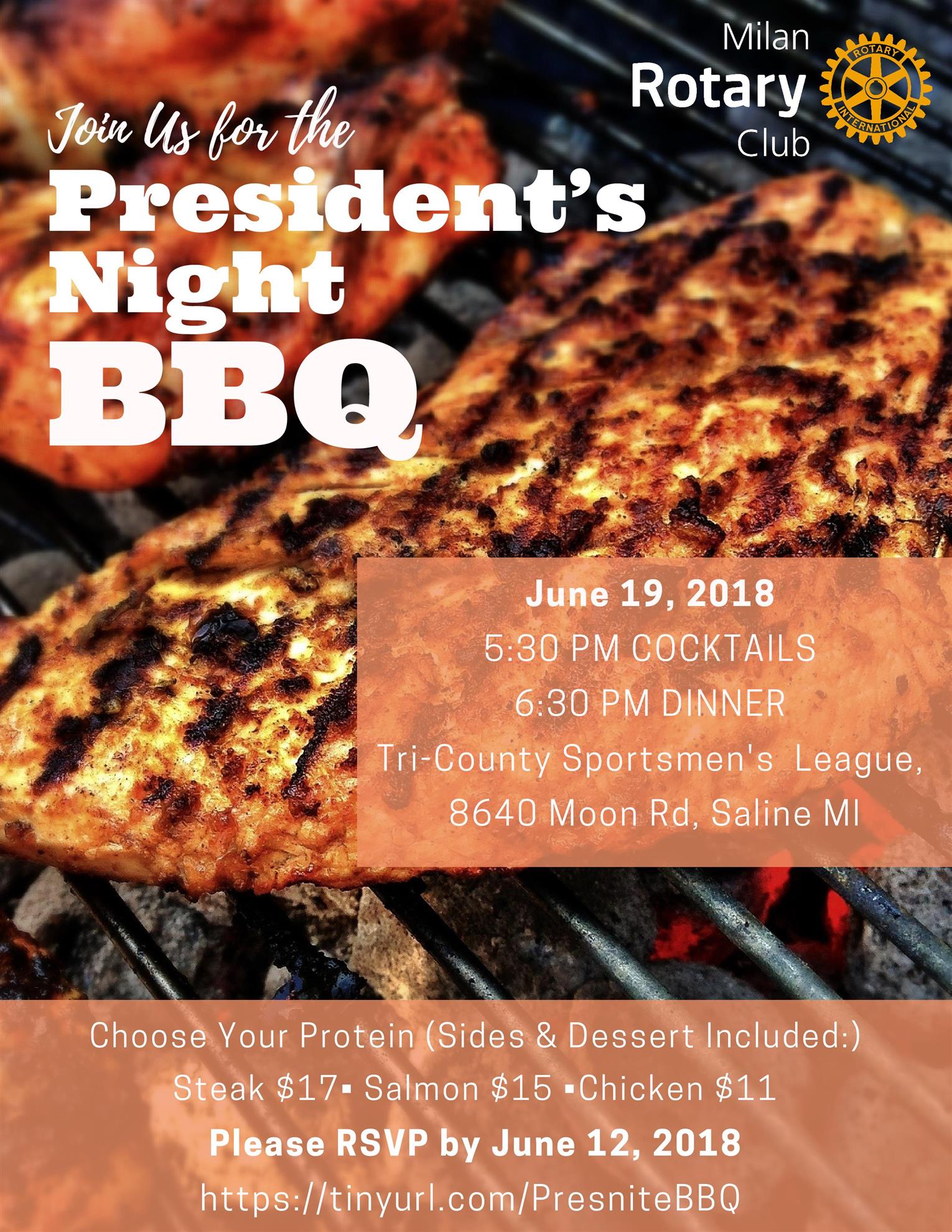 RSVP - Milan Rotary Club Pres. Night