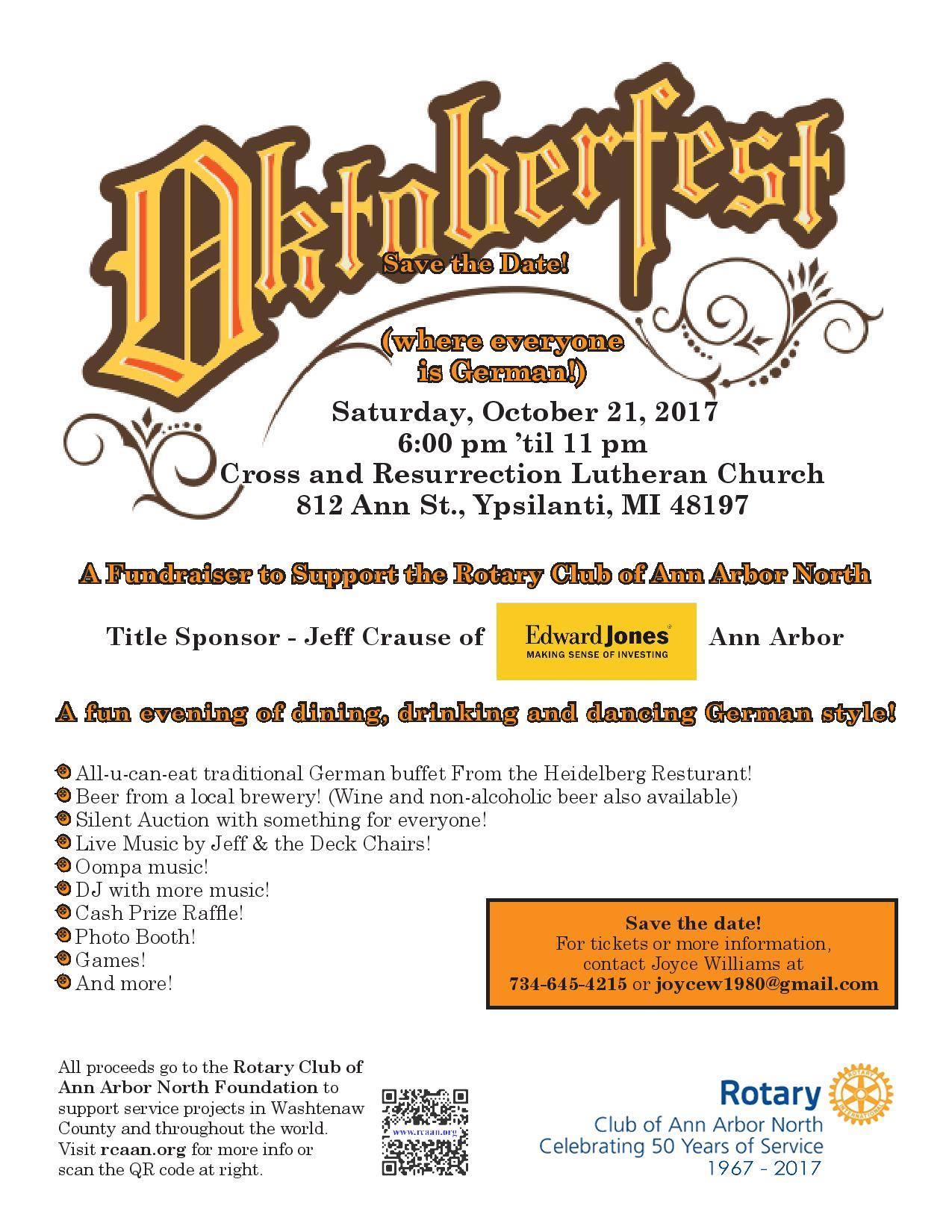 Rotary Club of Ann Arbor North Oktoberfest 2017 - Oct 21, 2017