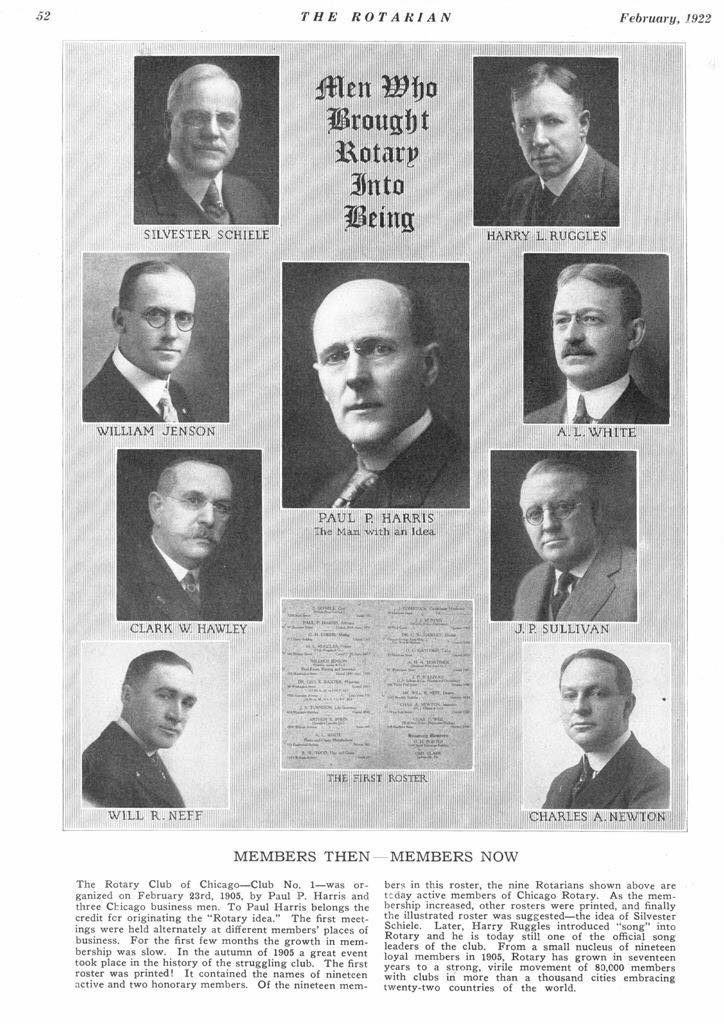 Men Who Brought Rotary Into Being.