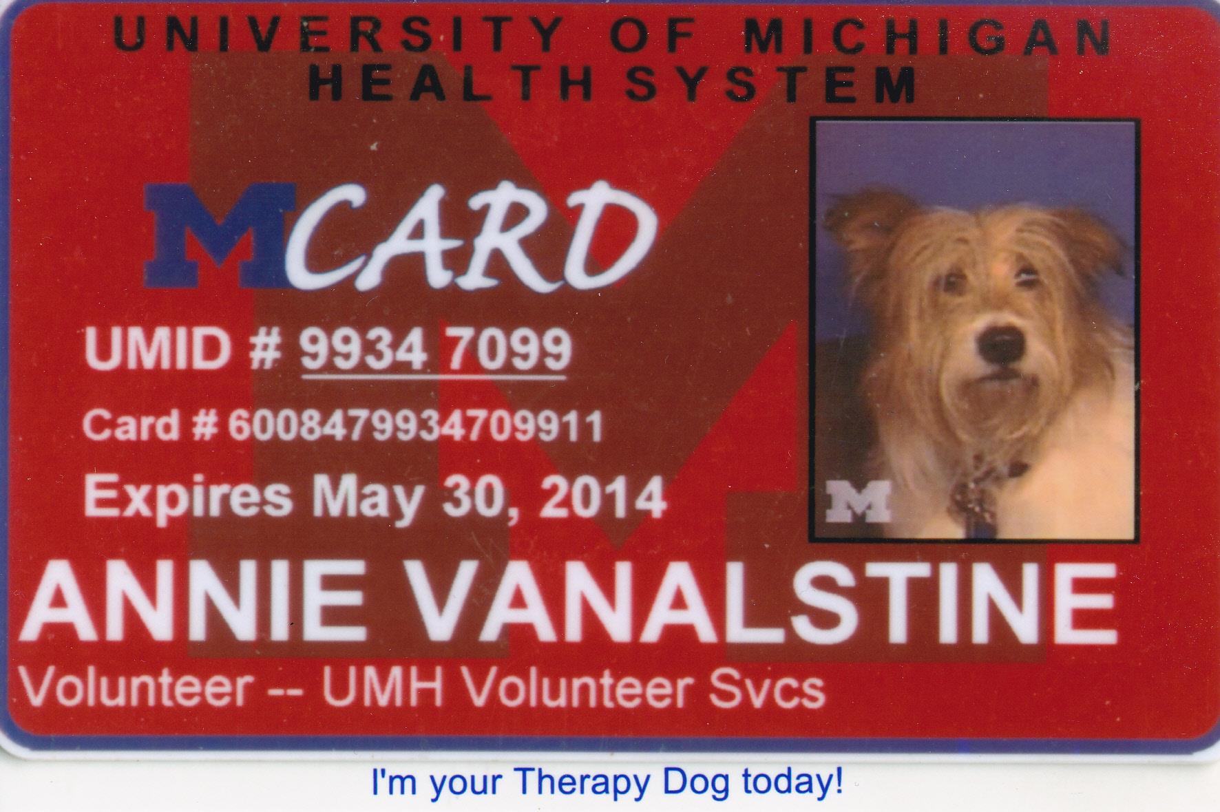 Annie VanAlstine (Therapy Dog)