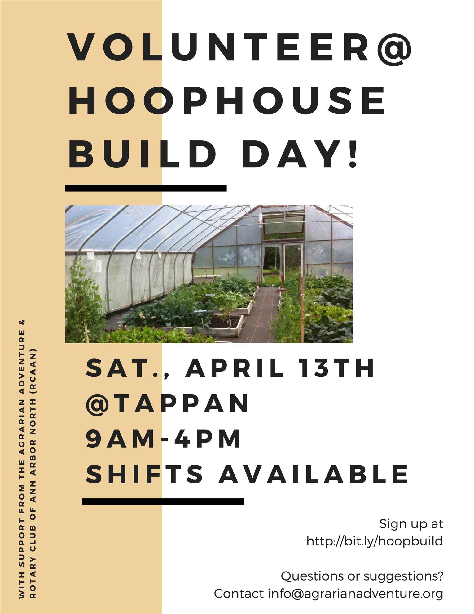 Hoop House Workday April 13th