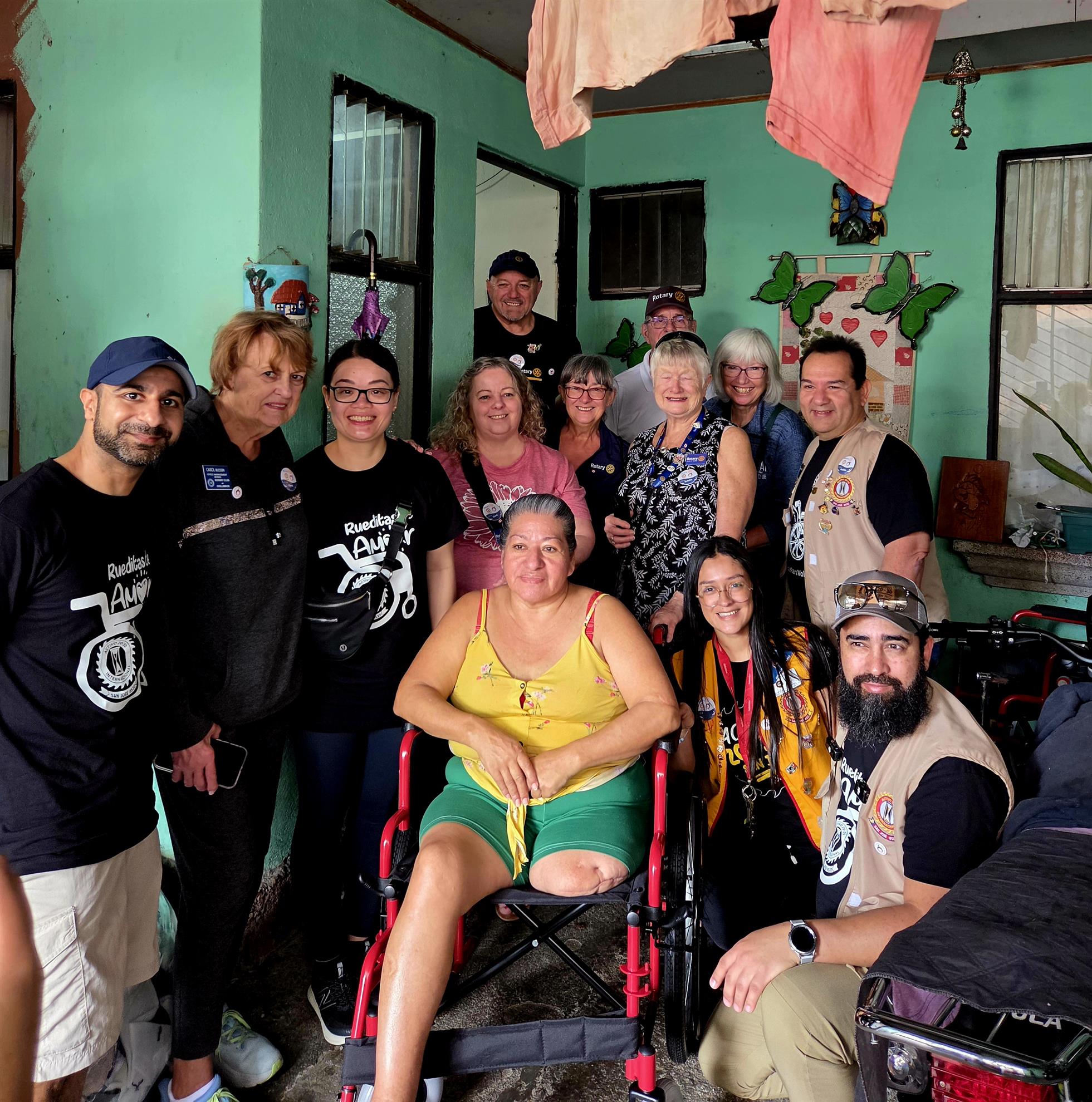 Family, friends & Rotarians gather round