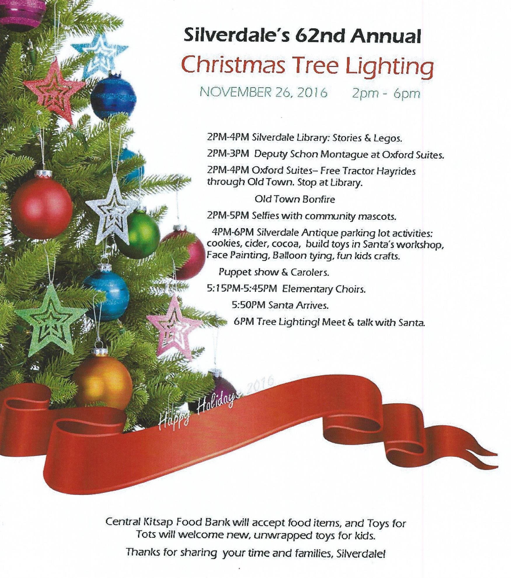 Silverdale Christmas Tree Lighting November 26 Rotary Club of