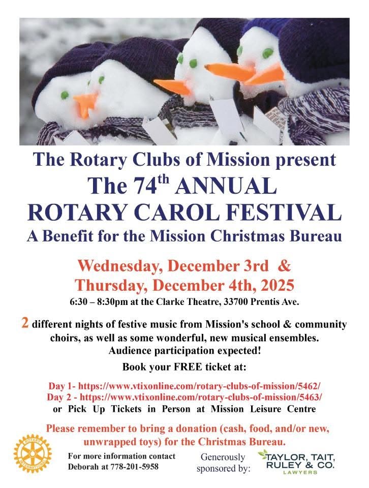 2025 Rotary 74th Annual Carol Festival