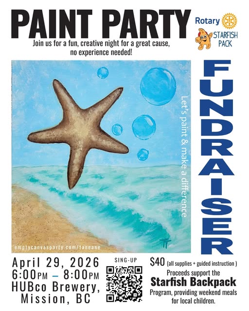 Rotary Paint For A Cause - Starfish Backpacks