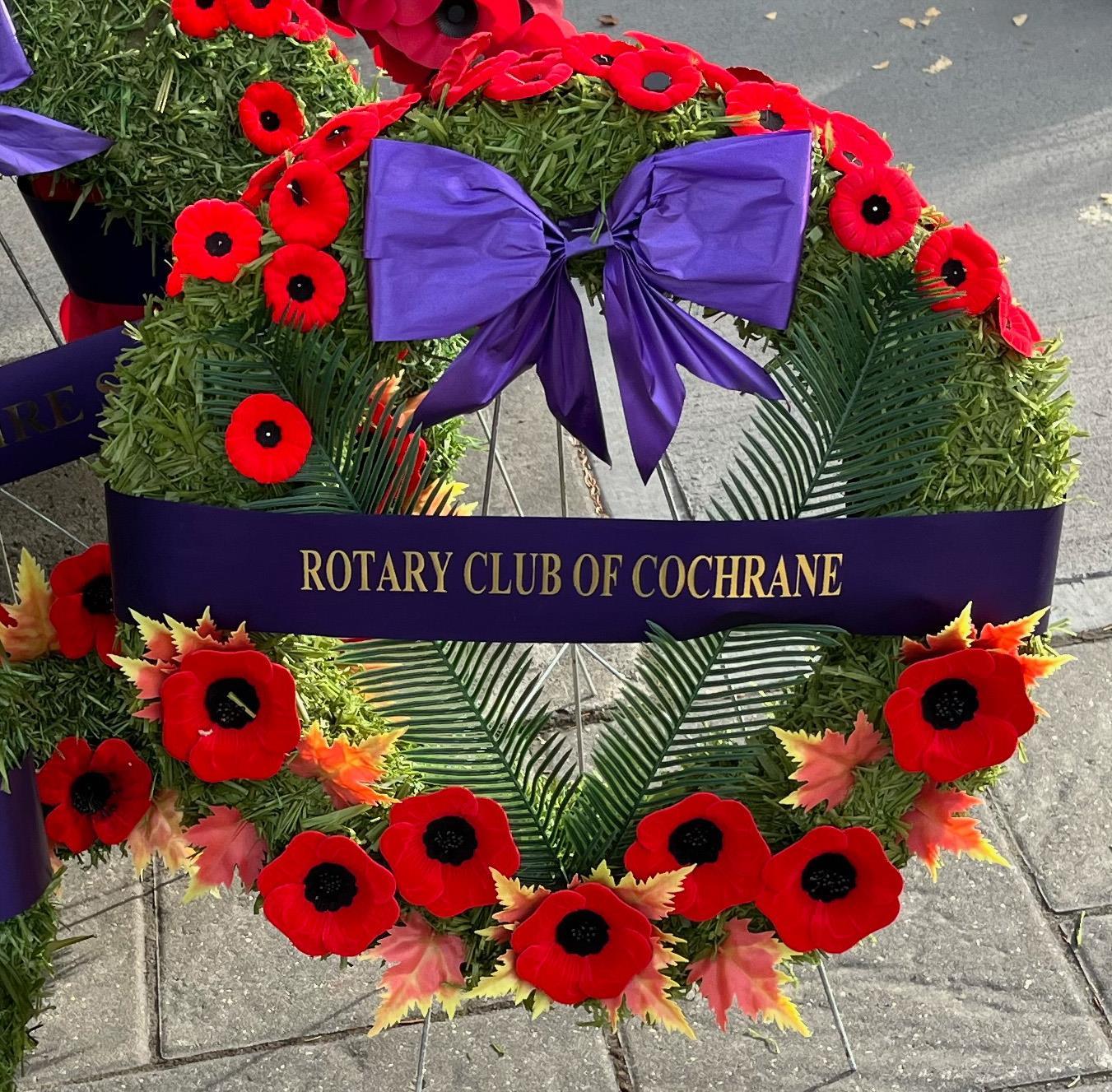 Remembrance Day Wreath -Rotary Club of Cochrane