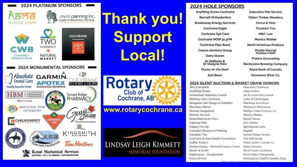 MTA Sponsors -Thank You -Support Local