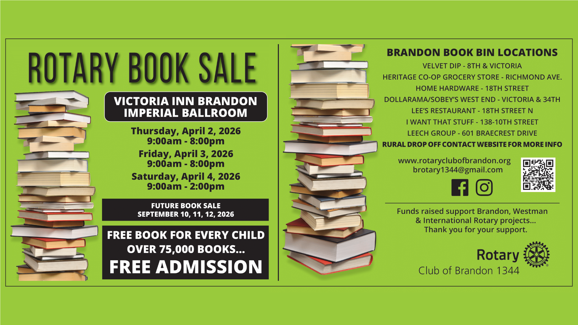 Rotary Club Spring Book Sale 2026 Announcement
