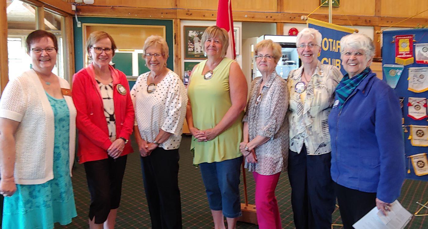 Selkirk Rotary Executive with District Governor Elaine Thompson