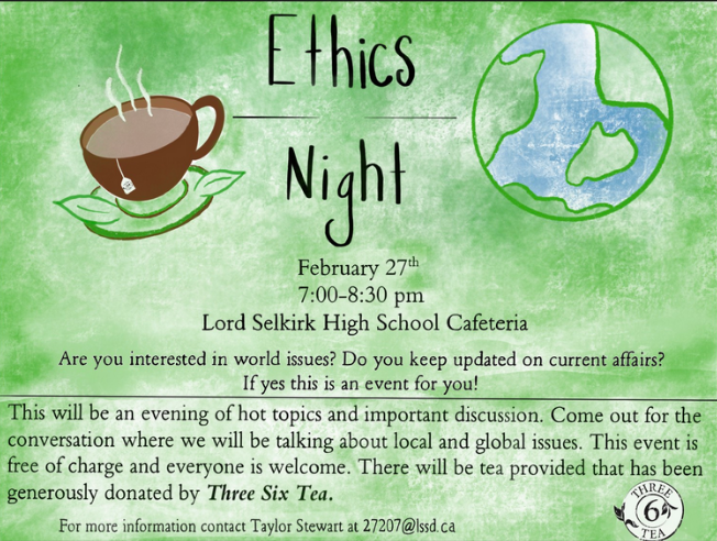 Ethics Night Poster for Feb 27, 2019